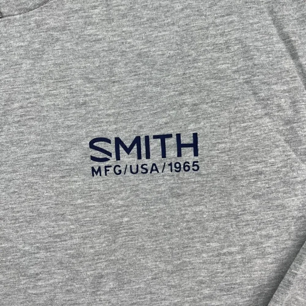 New Smith Men 100% Cotton Gray Long Sleeve T-Shirt Crew Neck Pullover US XXL - Picture 5 of 6